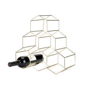Gold Geo Counter Top Wine Rack by ViskiÂ®