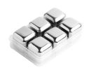 Set of 6 Stainless Steel Ice Cube Stainless Steel Reusable Ice Cubes [Square]