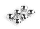 Set of 6 Stainless Steel Ice Cube Stainless Steel Reusable Ice Cubes [Round]