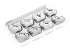 Set of 8 Stainless Steel Ice Cube Stainless Steel Reusable Ice Cubes [Heart]