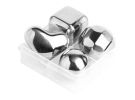Set of 4 Multi Shape Stainless Steel Reusable Ice Cubes