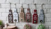 Creative Retro Rural Wood Wall Decorative Hanging Ornaments Bottle Opener Black
