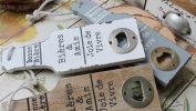 Creative Retro Rural Wood Wall Decorative Hanging Ornaments Bottle Opener Grey