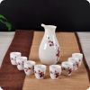 A Set Of 9 Japanese-Style Home Sake Glasses And Sake Jugs,C4