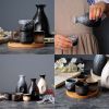 Japanese Style Sake Wine Set Home Ceramic Retro Classical Wine Glass Set,A1