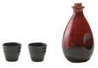Ancient Style Ceramic Wine Bottle Wine Glass Jug Set Sake Wine Set-Y1