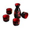 Set Of 5 Elegant Ceramic Wine Sets Wine Jug Household Use Sake Cups-S Type