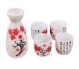 Set Of 5 Household Use Sake Cups Retro Ceramic Wine Sets Wine Jug-A Type