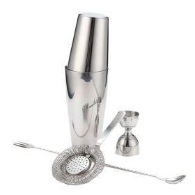 Stainless Steel Wine Shaker 4-piece Set Bartender Cocktail Shaker