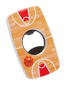 Stainless Steel Magnet Beer Bottle Opener Basketball Pattern