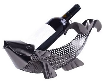 Wine Holder Stainless Steel Wine Rack Modern Metal Wine Rack Fish B