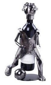 Wine Holder Stainless Steel Wine Rack Modern Metal Wine Rack Soccer Player