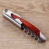 Stainless Steel Corkscrew Wine Bottle Opener With Wooden Handle