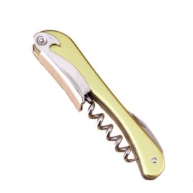 Stainless Steel Corkscrew Wine Bottle Opener Lemon yellow