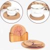 2PCS Round Cork Coasters Cup Mats Drinks Holder Placemats Table Decor