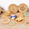 5PCS Cork Coasters Wooden Cup Mats Drinks Holder Placemats Table Decor, Tree