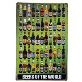 [BEER FROM ALL OVER THE WORLD] Vintage Metal Wall Decoration Creative Painting
