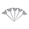 200 Pcs Clear Butterfly Plastic Disposable Dessert Picks Cocktail Picks