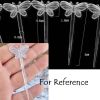 200 Pcs Clear Butterfly Plastic Disposable Dessert Picks Cocktail Picks