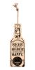 Set of 2 Bottle Opener Bar Decoration Wood White Beer Bottle Long Rope Style