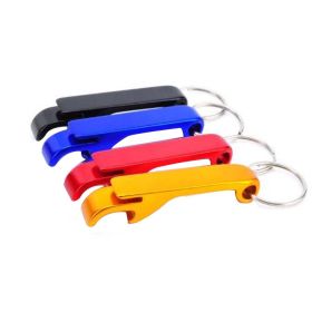 8 Pieces Small Bottle Opener Random Color Keychain Bottle Opener Aluminium Alloy