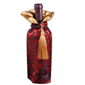 Clothing Classical Chinese Silk Wine Bottle Sets( Multicolor,Free)