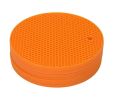 Set of 6 Silicone Coasters Insulation Mat, ORANGE