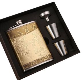 Stainless Steel Hip Flask Liquor Alcohol Wine Pot/ Elegant Wine Tools Set Gift/Portable Flagon(7 oz)
