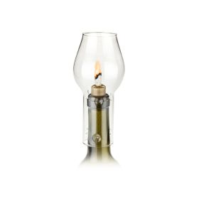 Glass Hurricane Bottle Lamp by Twine®