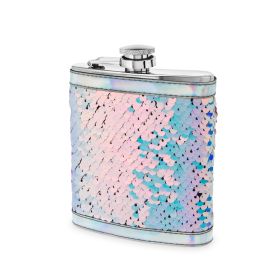 Splash: Mermaid Change Sequin Captive Flask by BlushÂ®