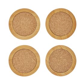 Round Bamboo & Cork Coasters by Twine®