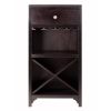 Ancona Modular Wine Cabinet with One Drawer, Glass Rack, X Shelf