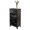 Ancona Modular Wine Cabinet with One Drawer, Glass Rack, X Shelf