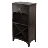 Ancona Modular Wine Cabinet with One Drawer, Glass Rack, X Shelf