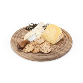 Rustic Farmhouse: Rounded Cheese Board & Knife Set