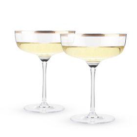 Copper Rim Crystal Coupe Set by TwineÂ®