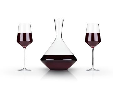 3-Piece Angled Crystal Bordeaux Set by ViskiÂ®