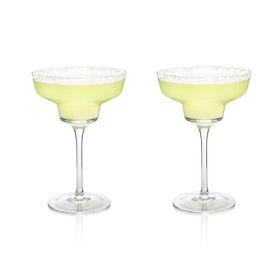 Angled Crystal Margarita Glasses by ViskiÂ®