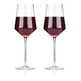 Angled Crystal Bordeaux Glasses by ViskiÂ®