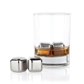 Glacier RocksÂ® Set of 4 Small Stainless Steel Cubes by Viski