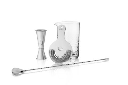 4-Piece Stainless Steel Mixologist Barware Set by ViskiÂ®