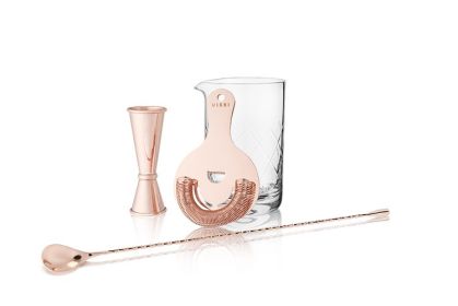 4-Piece Copper Mixologist Barware Set by ViskiÂ®