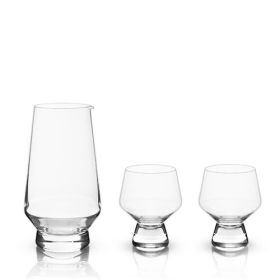 3-Piece Footed Crystal Daiginjo Sake Set by ViskiÂ®