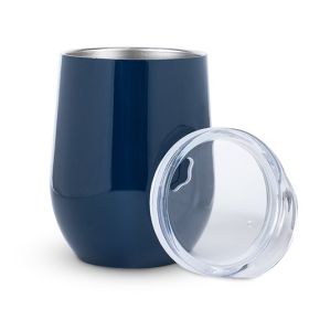 Sip & Go Stemless Wine Tumbler in Navy Blue by True