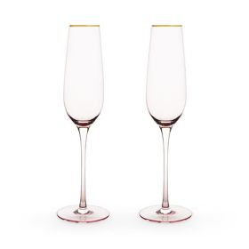 Rose Crystal Champagne Flute Set by TwineÂ®