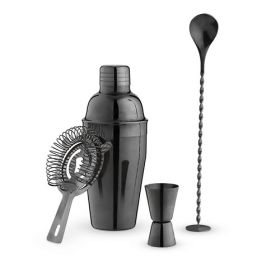 Gunmetal Black Barware Set by TrueÂ®