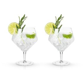 Angled Crystal Gin & Tonic Glasses by ViskiÂ®