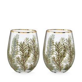 Woodland Stemless Wine Glass Set by TwineÂ®
