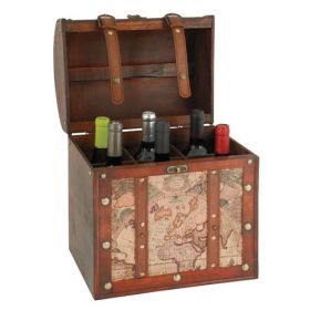 6 Bottle Old World Wooden Wine Box by TwineÂ®