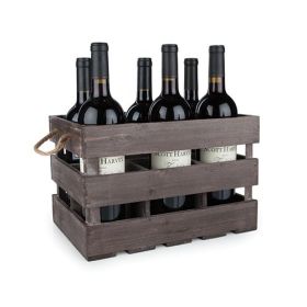 Wooden 6-Bottle Crate by TwineÂ®